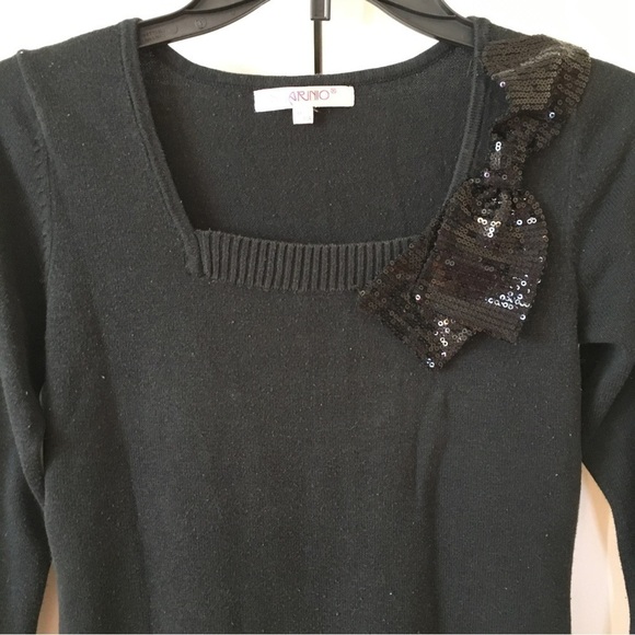 Vintage 90's Black Square Neck Sweater - Picture 9 of 15